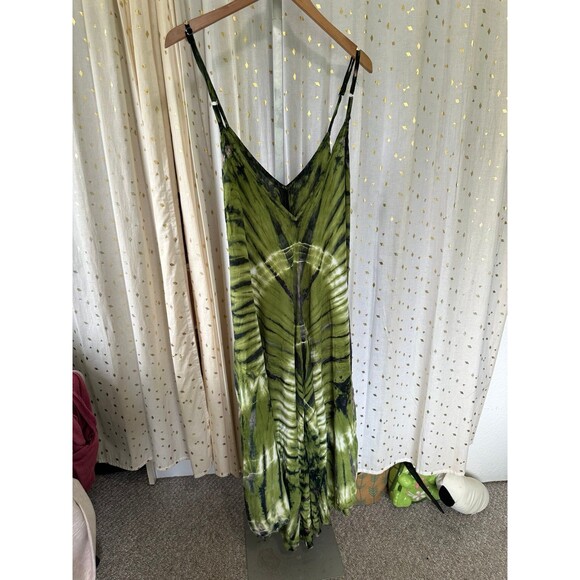 The Makana Shop Hawaiian Batik Tie Dye Adjustable Harem Jumpsuit One Size - Picture 7 of 8